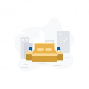 Double Room with Two Double Beds and Roll-In Shower - Mobility and Hearing Access/Non-Smoking